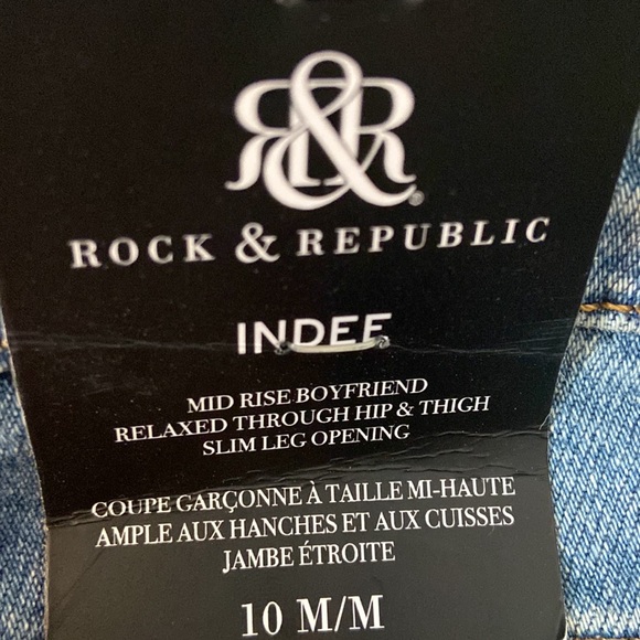 Rock & Republic  Blue Denim Jeans size 10M inseam 28” waist 32” brand new - Picture 4 of 12